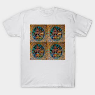 Chinese temple building ornate in Georgetown 4er Collage T-Shirt